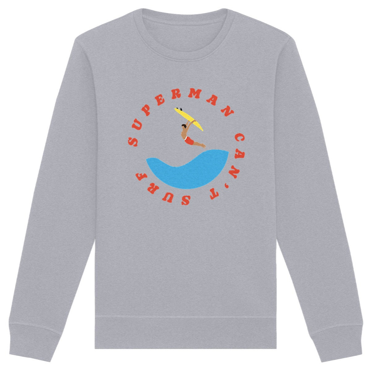 Sweatshirt Homme - Léger - Coton BIO - Superman can't surf