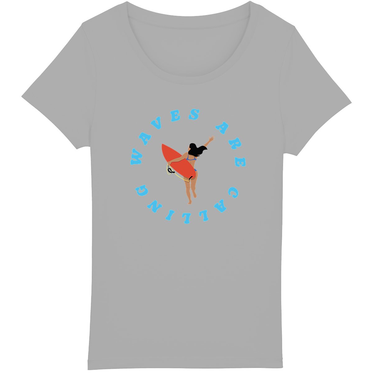 T-shirt Femme - Coupe ample - 100% Coton BIO - Waves are calling