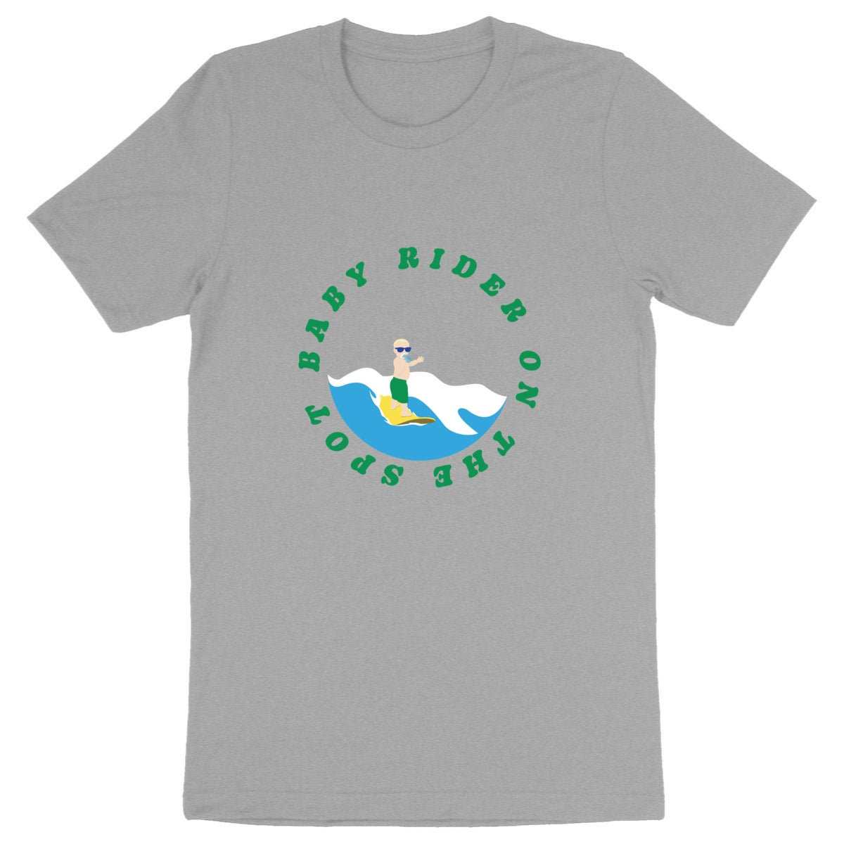 T-shirt Homme - Léger - 100% Coton BIO- Baby rider on the spot