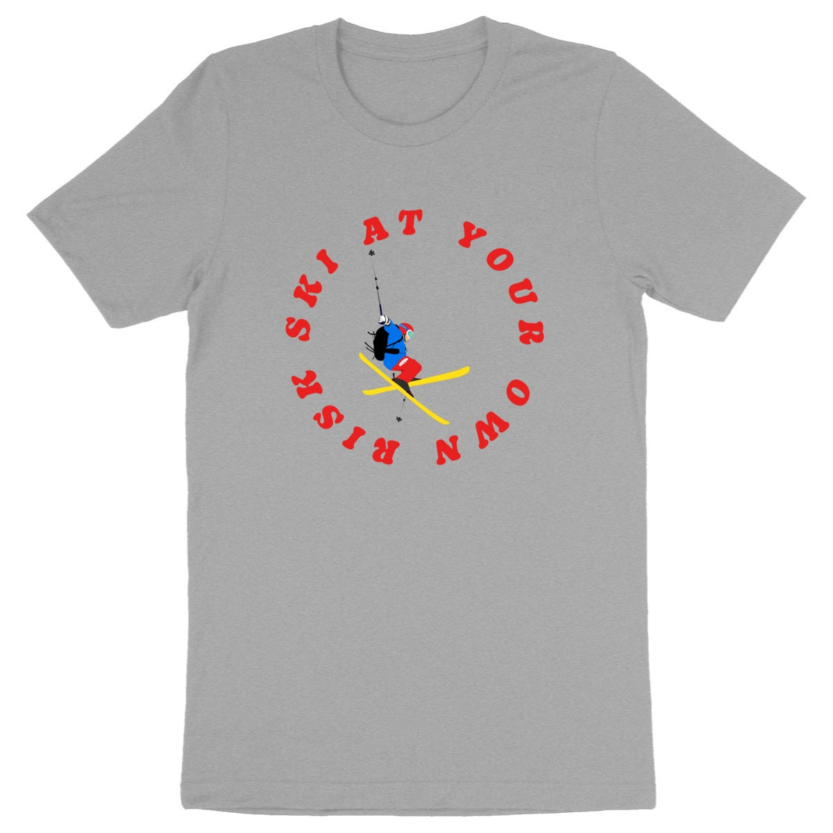 T-shirt Homme Léger - 100% coton Bio - Ski at your own risk