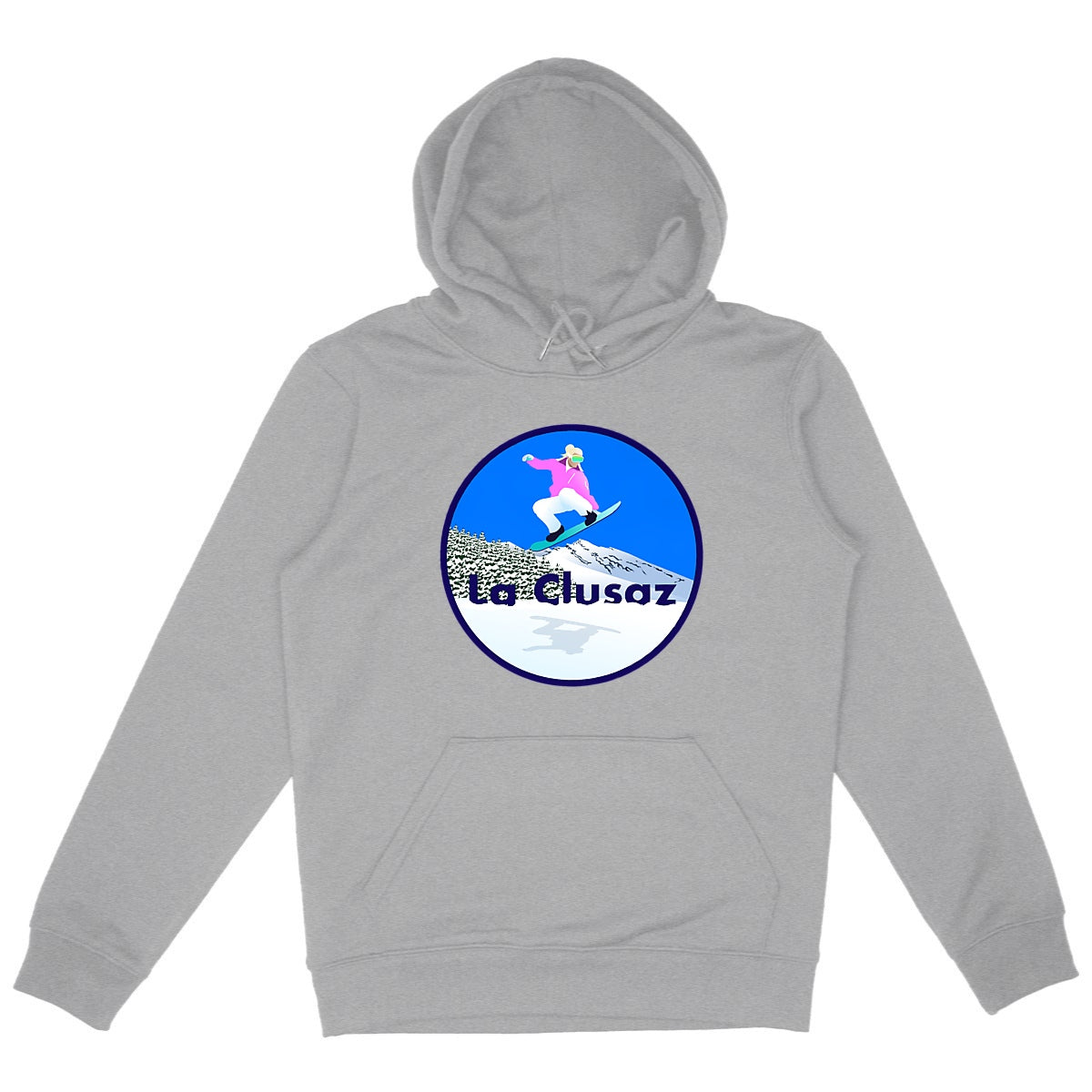 Sweatshirt à capuche Femme - Poche kangourou - Coton BIO - La Clusaz Snow W