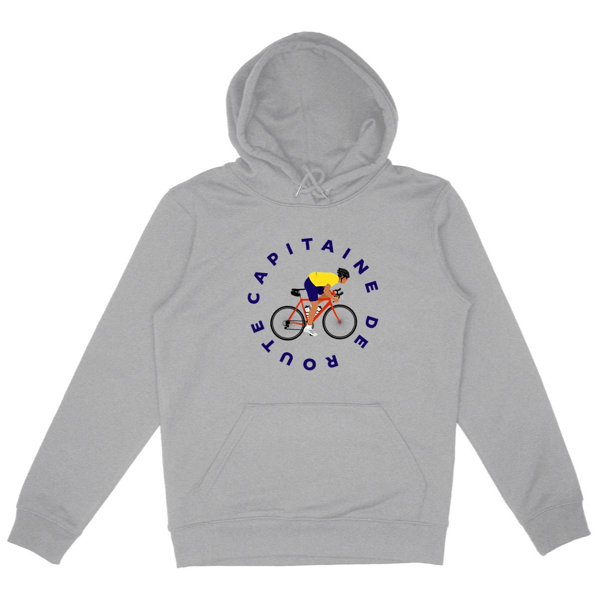 Sweatshirt à capuche Homme - Poche kangourou - Coton BIO - Vélo de course