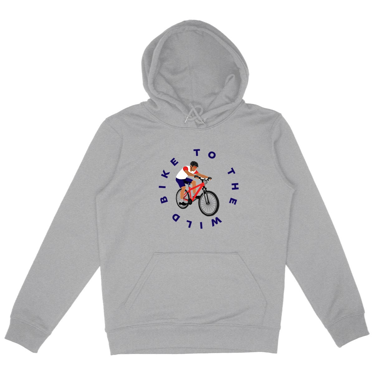Sweatshirt à capuche Homme - Poche Kangourou - Coton BIO - Vélo trail