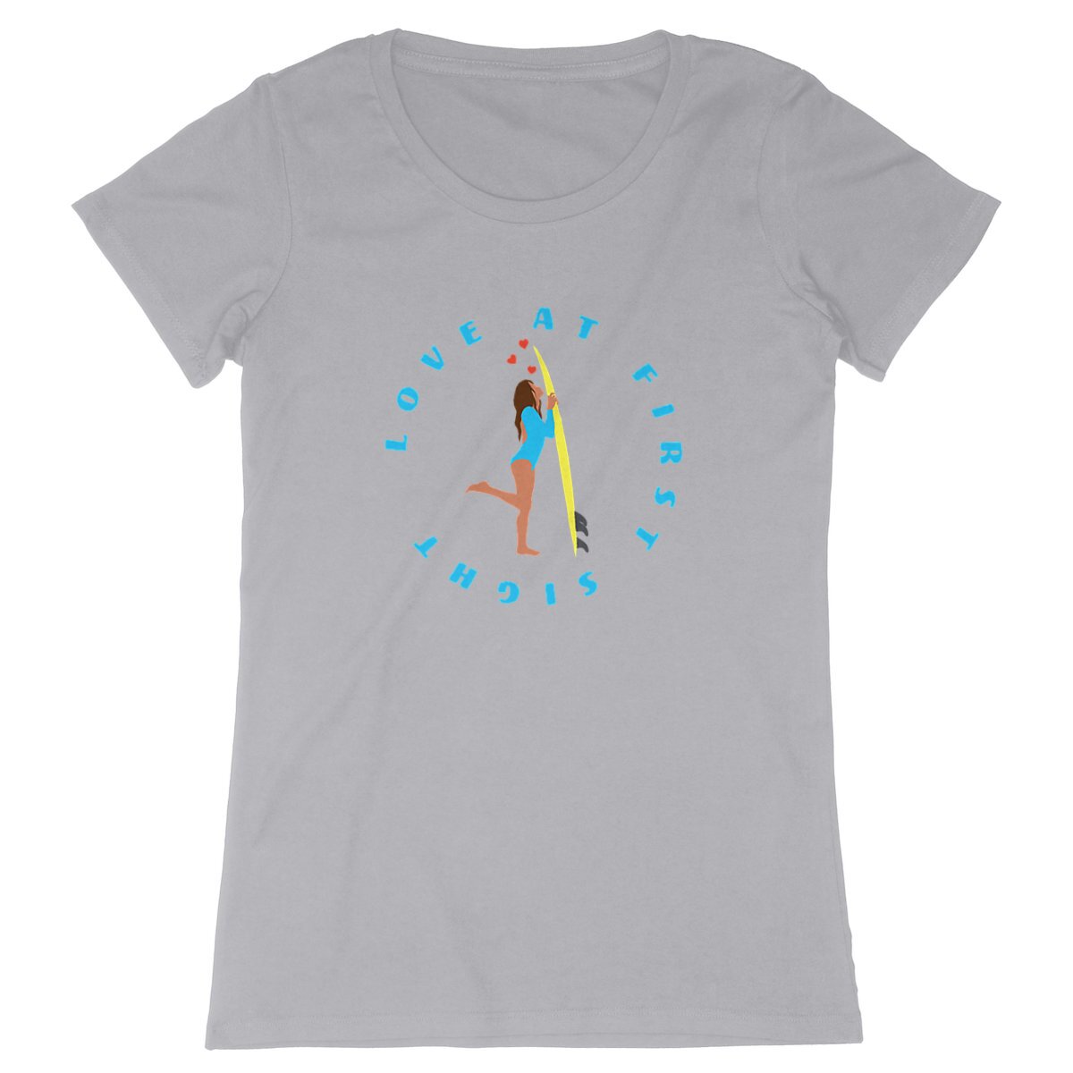 T-shirt Femme - Coupe cintrée - 100% Coton BIO - Love at first sight