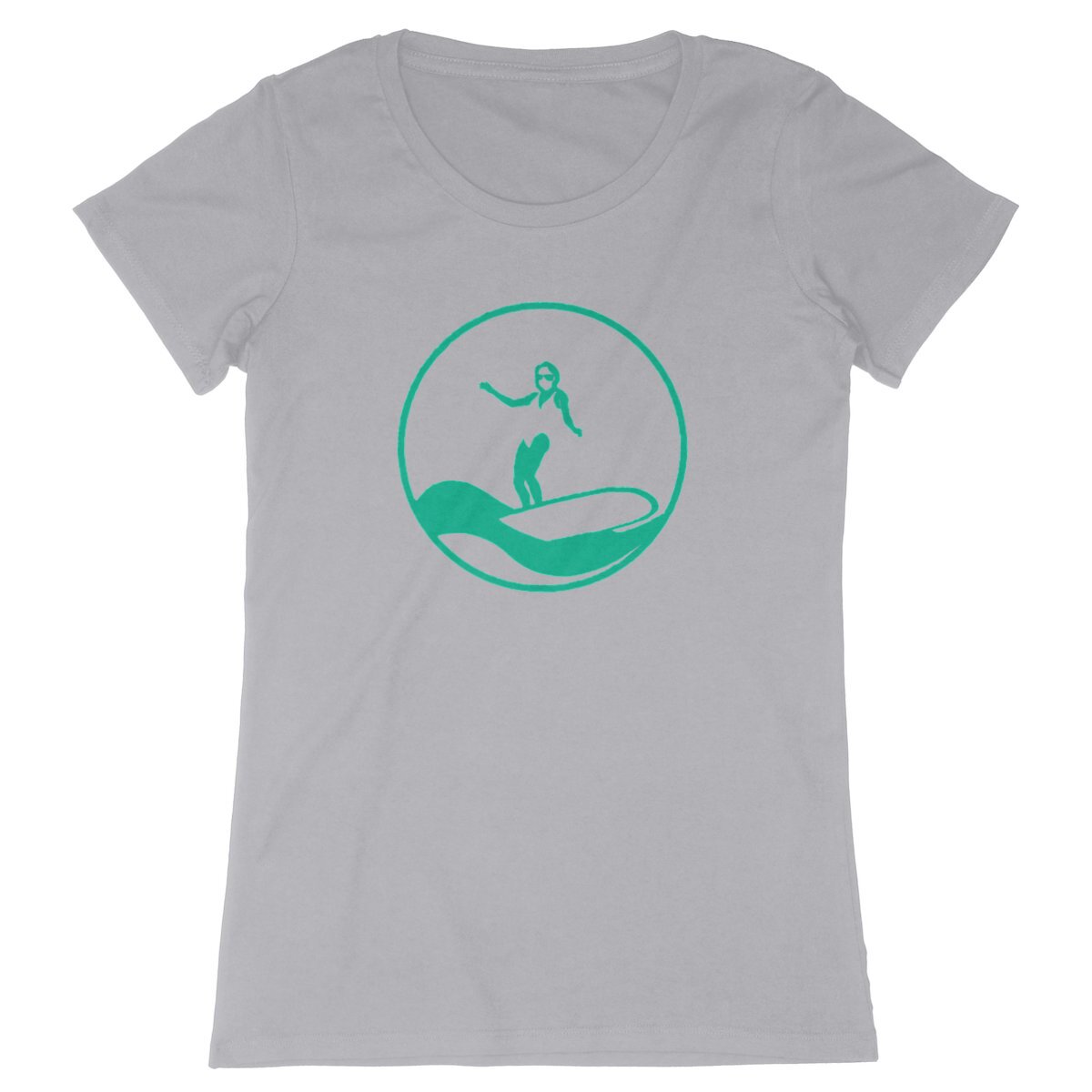 T-shirt Femme - Coupe cintrée - 100% Coton BIO - Surf W