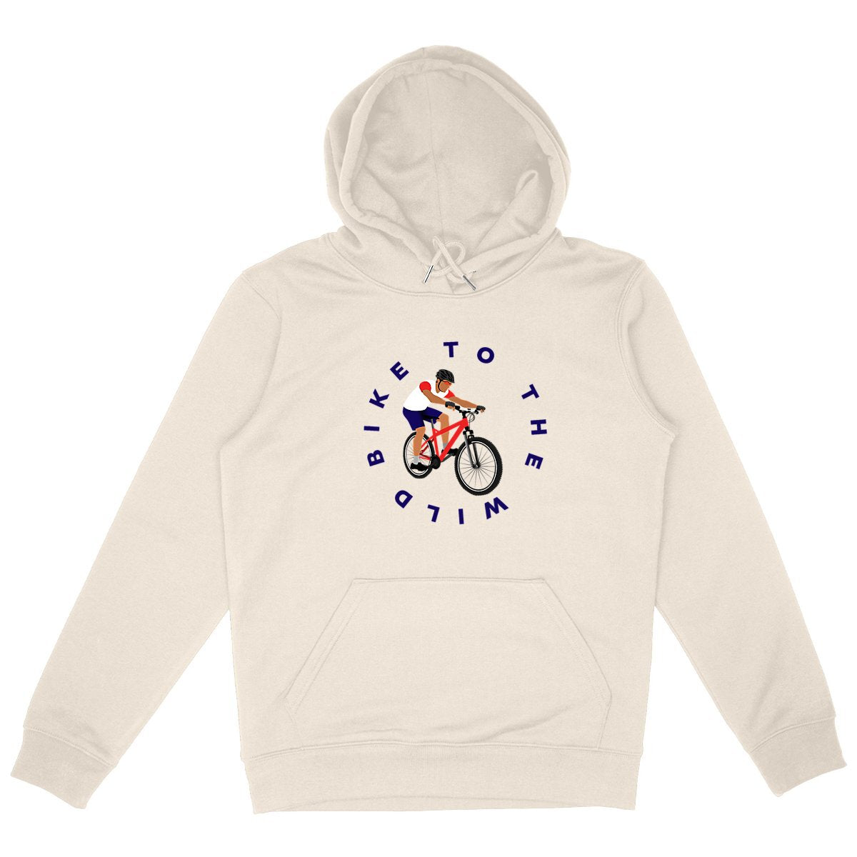 Sweatshirt à capuche Homme - Poche Kangourou - Coton BIO - Vélo trail