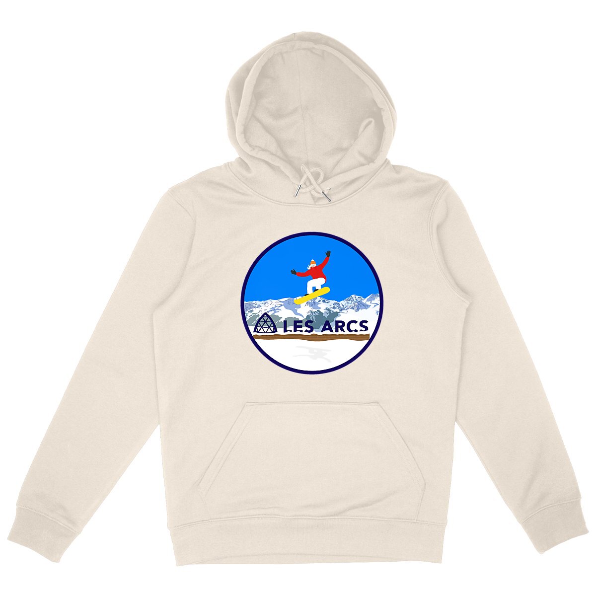 Sweatshirt à capuche Femme - Poche kangourou - Coton BIO - Les Arcs Snow W