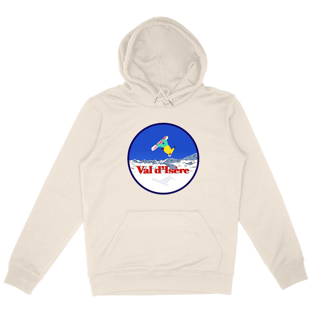 Sweatshirt à capuche Homme - Poche kangourou - Coton BIO - Val d'Isère Snow H
