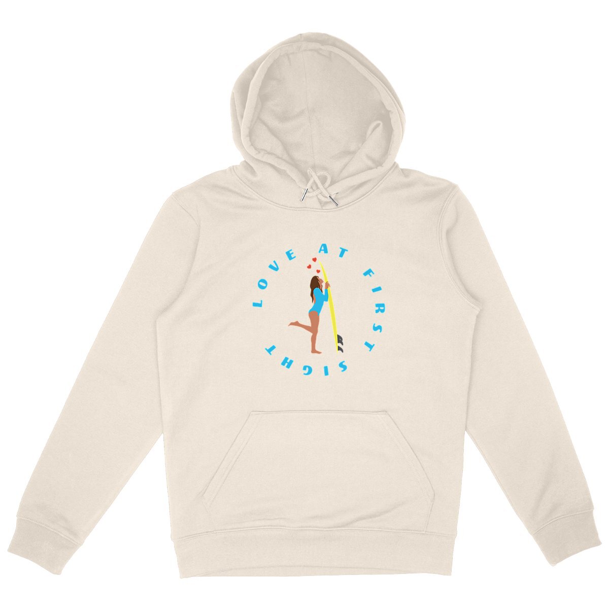 Sweatshirt à capuche Femme - Poche Kangourou - Coton BIO - Love at First sight