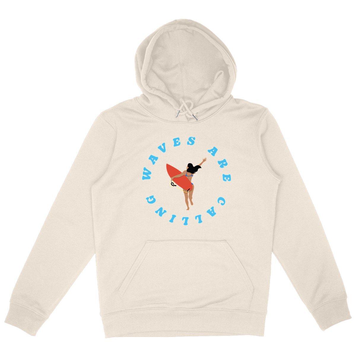 Sweatshirt à capuche Femme - Poche Kangourou - Coton BIO - Waves are calling