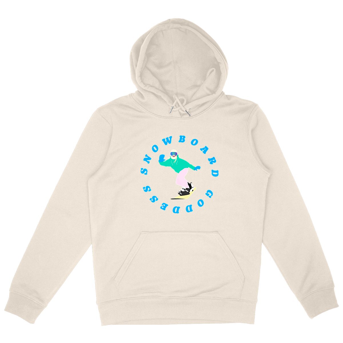 Sweatshirt à capuche Femme - Poche Kangourou - Coton BIO - Snowboard goddess