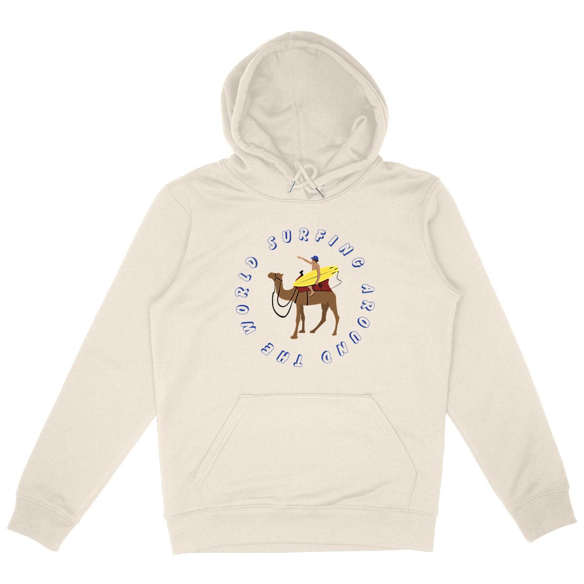 Sweatshirt à capuche Homme - Poche Kangourou - Coton BIO - Surfing around the world