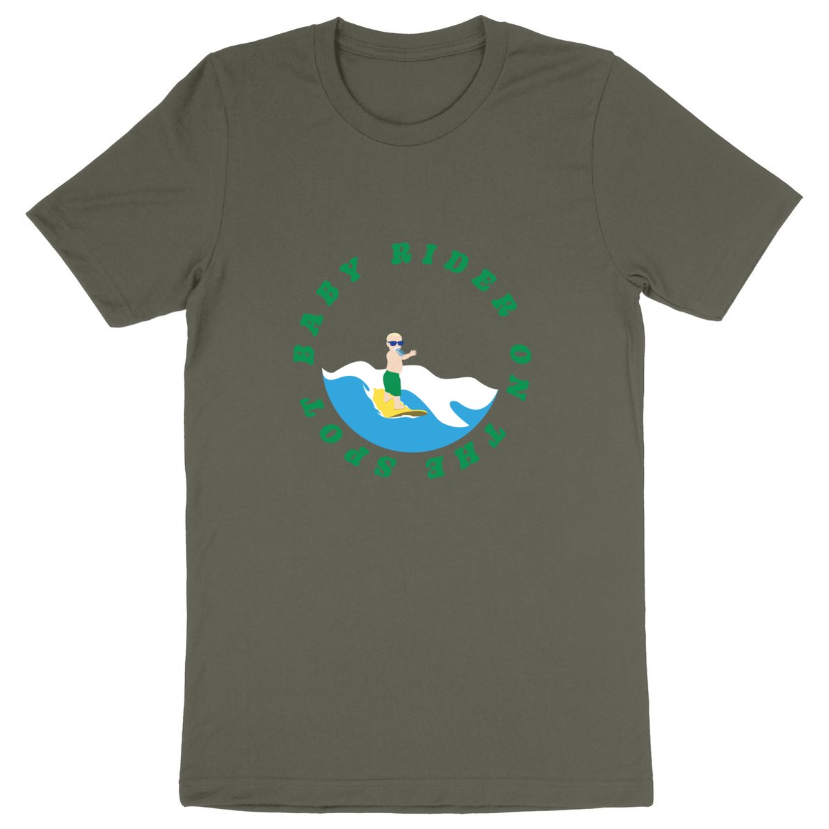 T-shirt Homme - Léger - 100% Coton BIO- Baby rider on the spot
