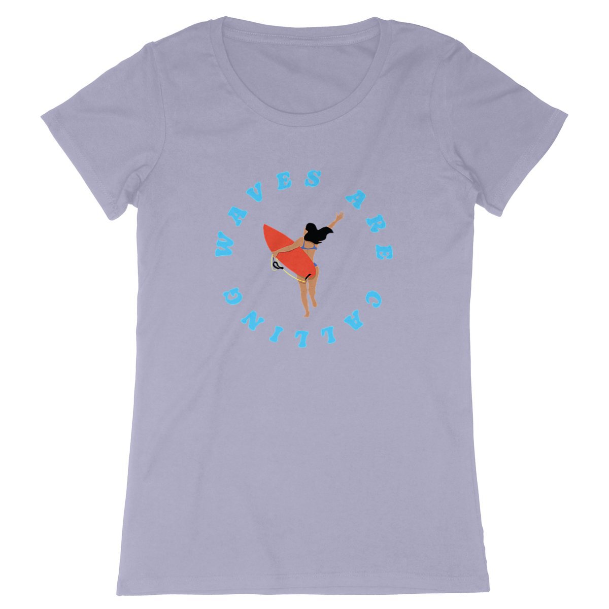 T-shirt Femme - Coupe Cintrée - 100% Coton BIO - Waves are calling