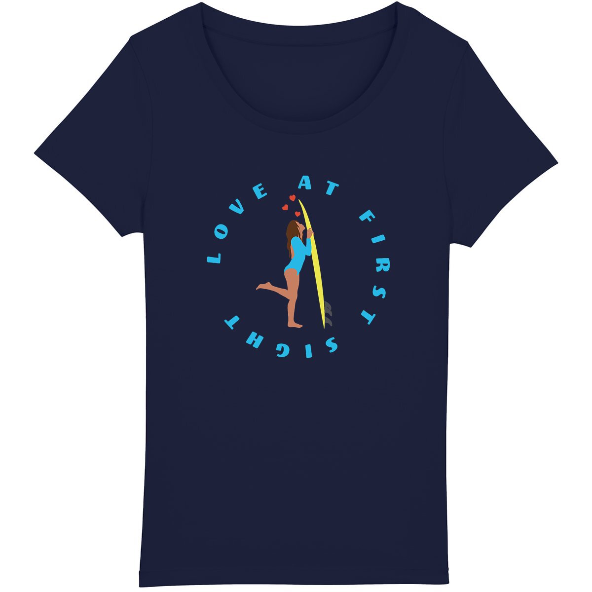 T-shirt Femme - Coupe Classique - 100% Coton BIO - Love at first sight