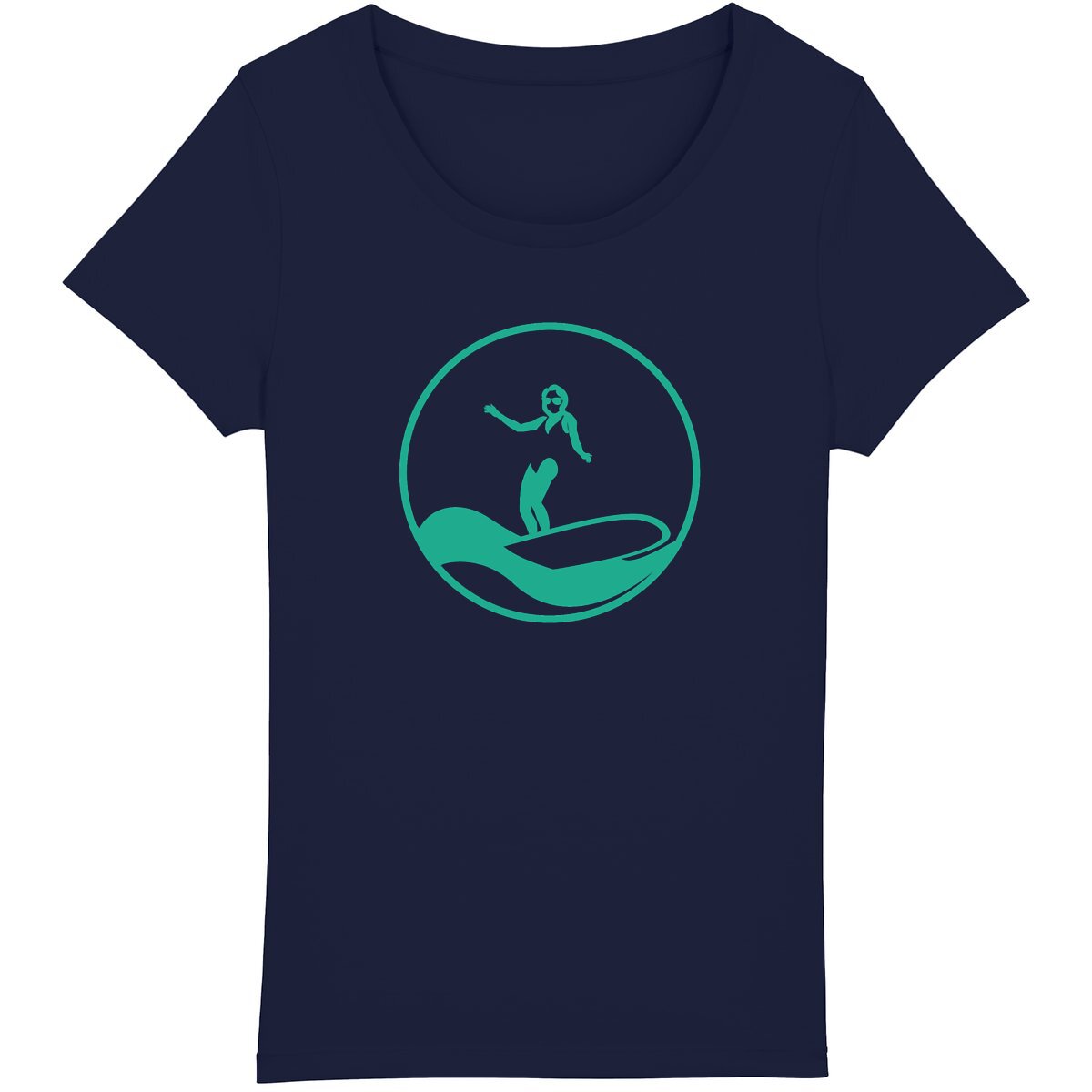 T-shirt Femme - Coupe Classique - 100% Coton BIO - Surf W