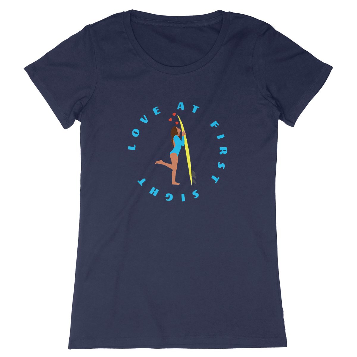 T-shirt Femme - Coupe cintrée - 100% Coton BIO - Love at first sight
