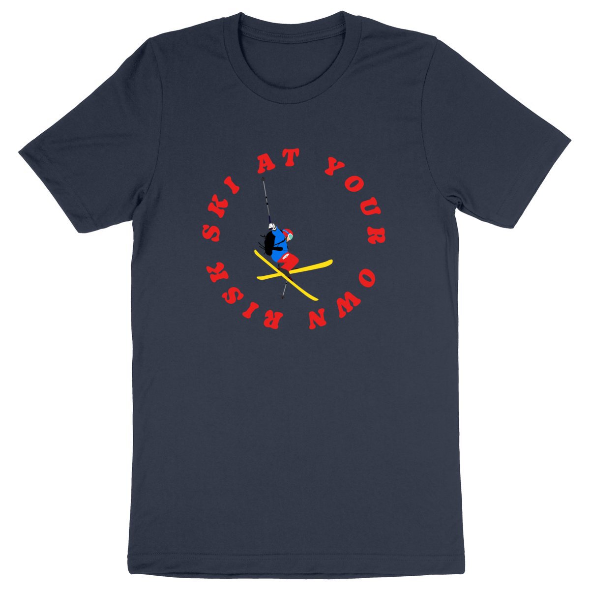 T-shirt Homme Léger - 100% coton Bio - Ski at your own risk