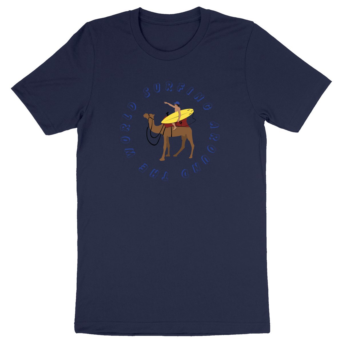 T-shirt Homme - Épais - 100% Coton BIO - Surfing around the world