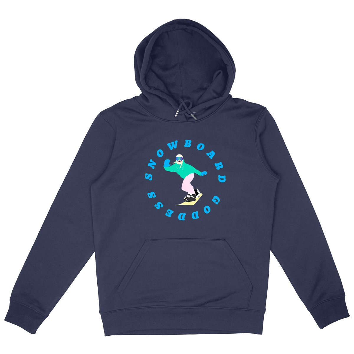 Sweatshirt à capuche Femme - Poche Kangourou - Coton BIO - Snowboard goddess