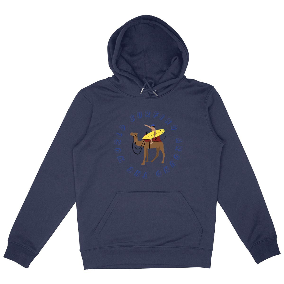 Sweatshirt à capuche Homme - Poche Kangourou - Coton BIO - Surfing around the world