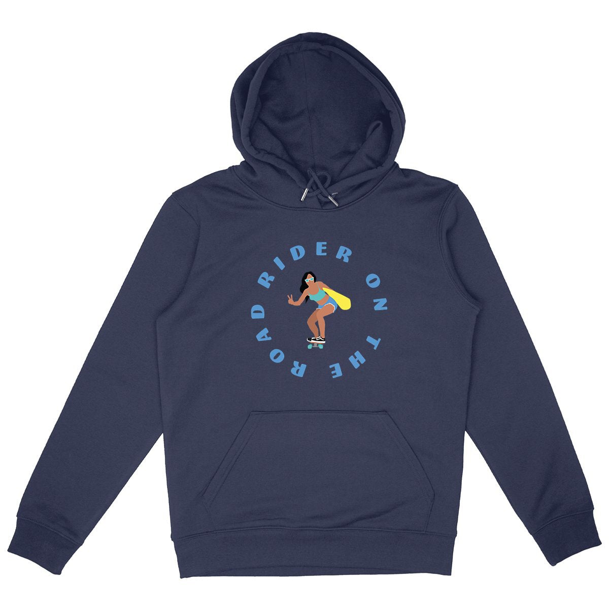 Sweatshirt à capuche Femme - Poche Kangourou - Coton BIO - Rider on the road