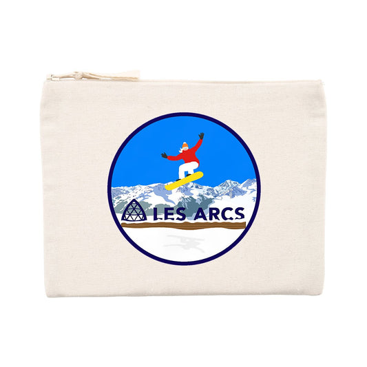 Pochette zippée - Coton recyclé - Les Arcs Snow W