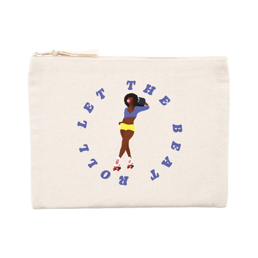 Pochette zippée - Coton recyclé - 21,5 x 16 cm - Let the beat roll