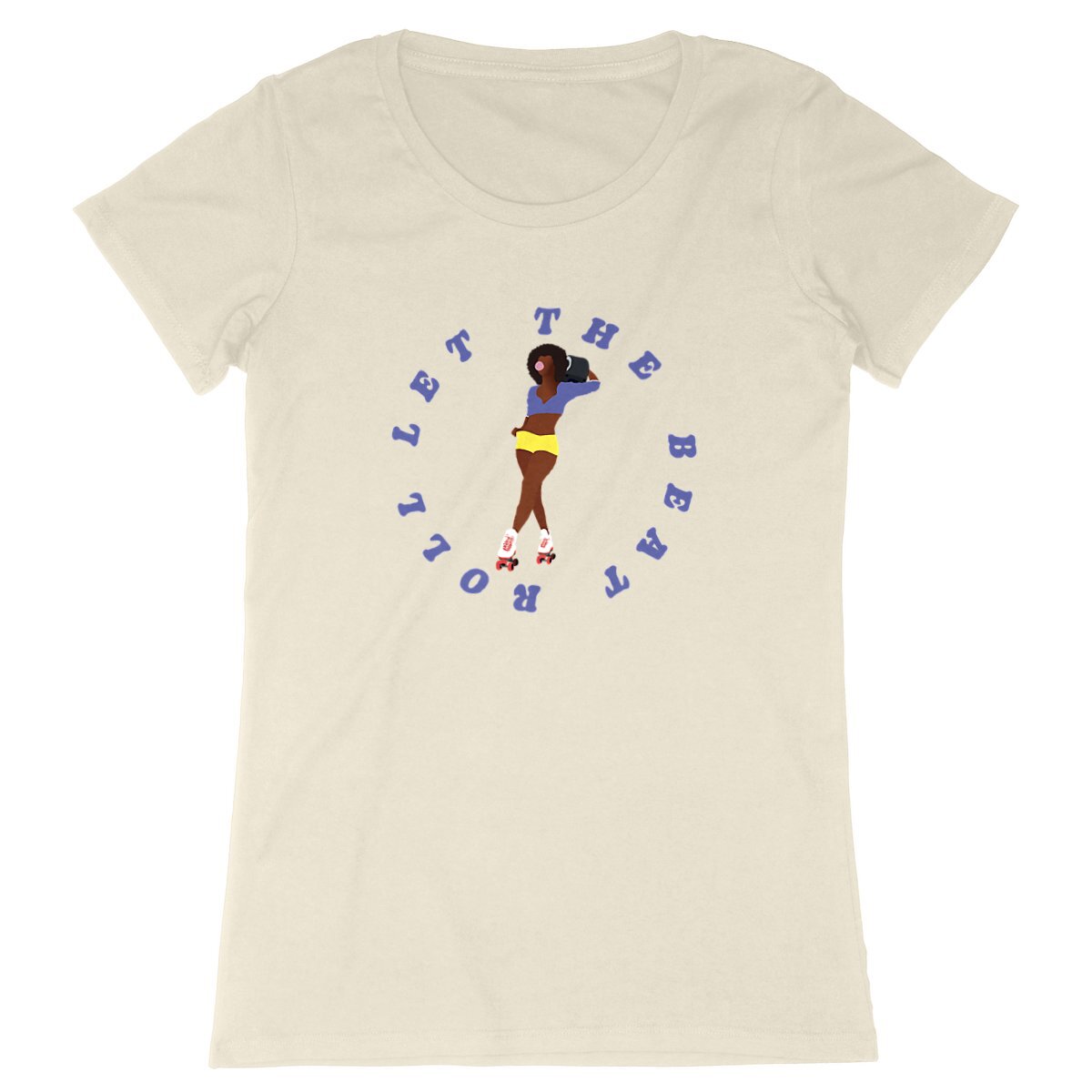 T-shirt Femme - Coupe cintrée - 100% Coton BIO - Let the beat roll