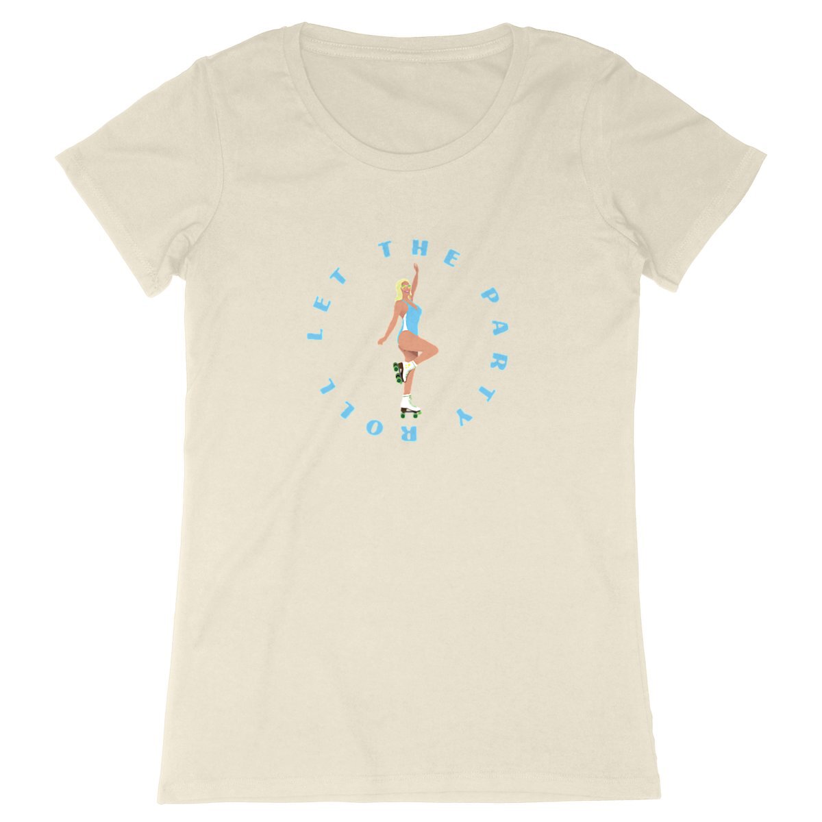 T-shirt Femme - Coupe cintrée - 100% Coton BIO - Let the party roll
