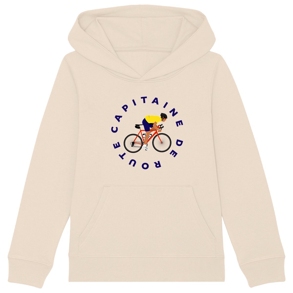 Sweatshirt à capuche Enfant - Garçon - Coton BIO - Vélo de course