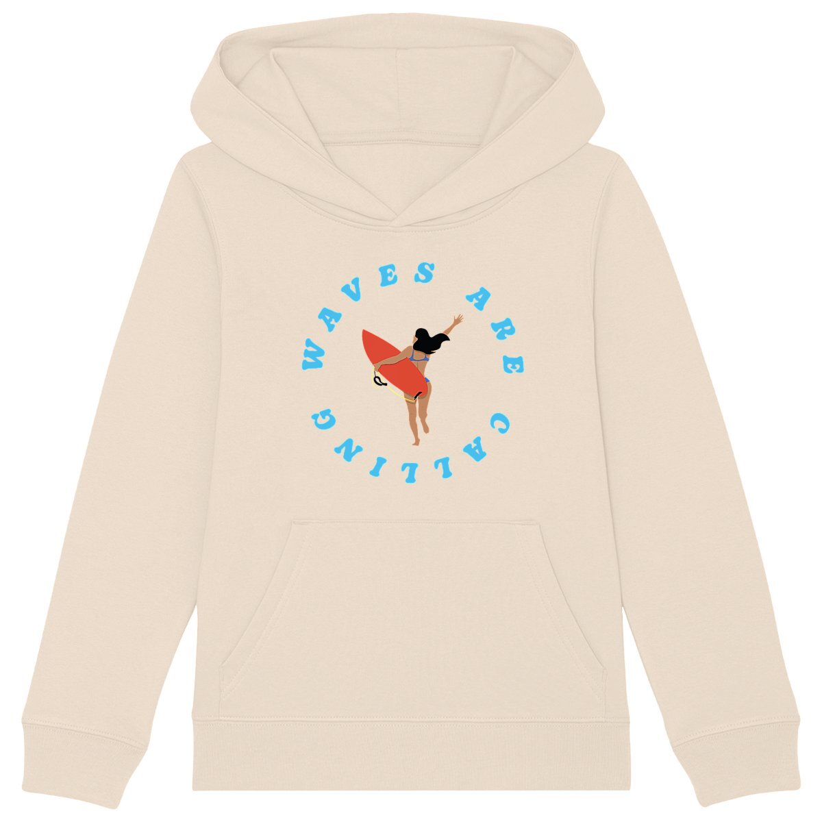 Sweatshirt à capuche Enfant - Fille - Coton BIO - Waves are calling