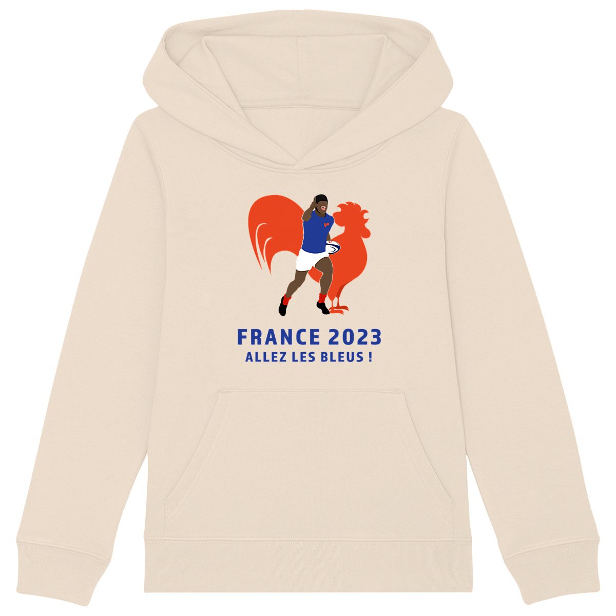Sweatshirt à capuche Enfant - Garçon - Coton BIO - Allez les Bleus