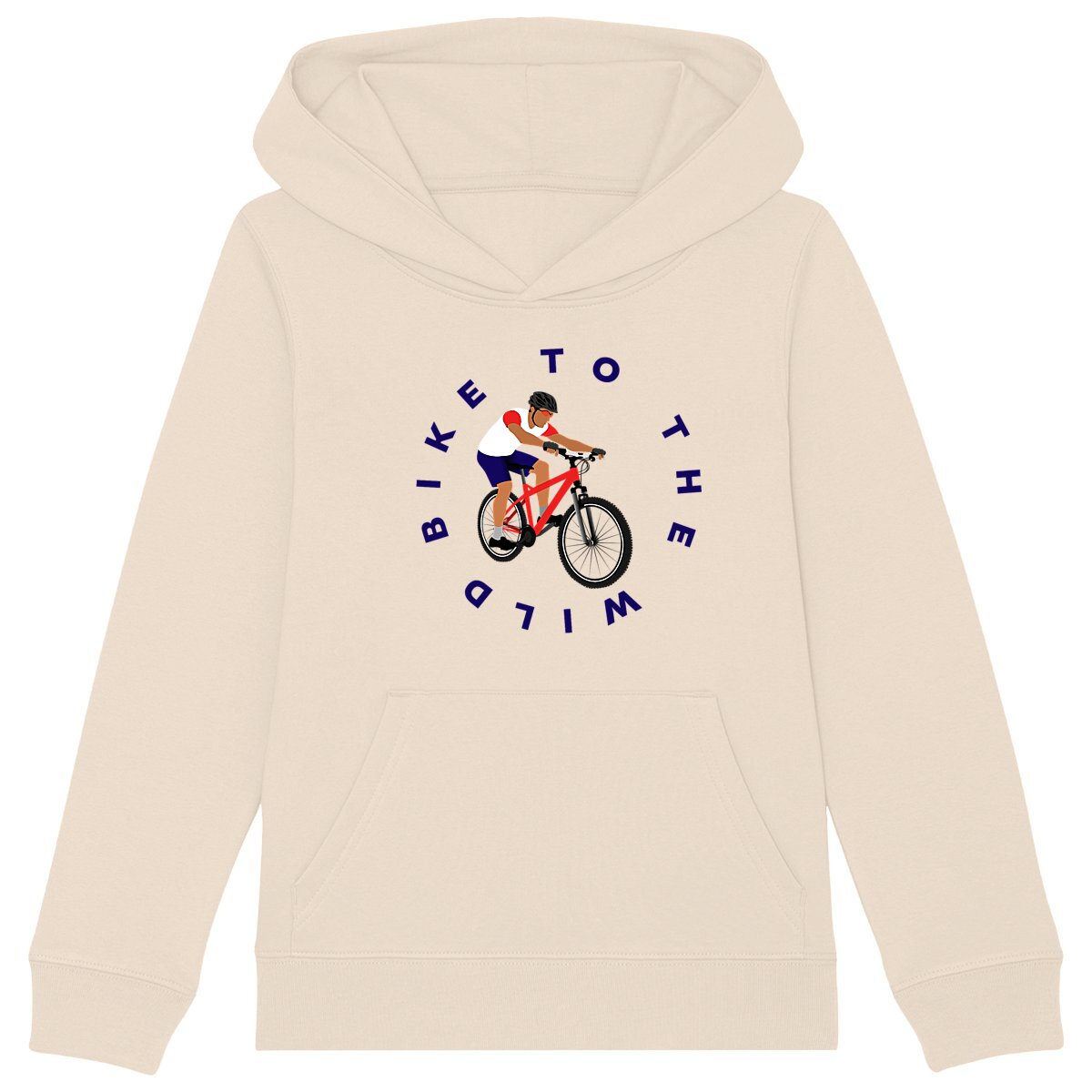 Sweatshirt à capuche Enfant - Garçon - Coton BIO - Vélo trail