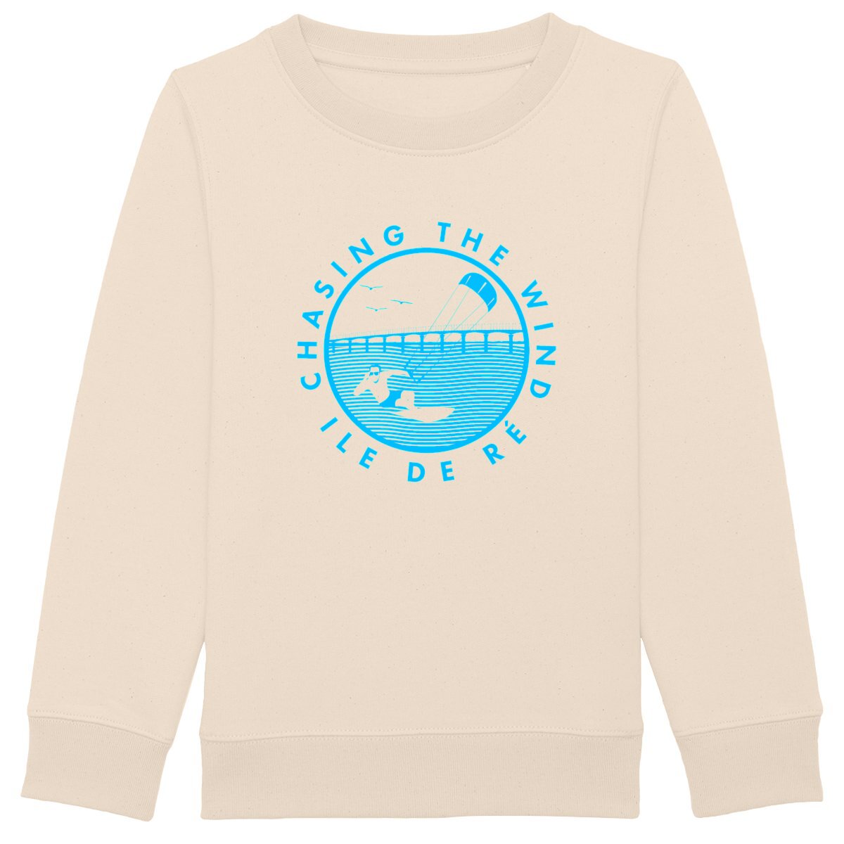 Sweatshirt Enfant - Garçon - Coton BIO - Chasing the wind Kitesurf H