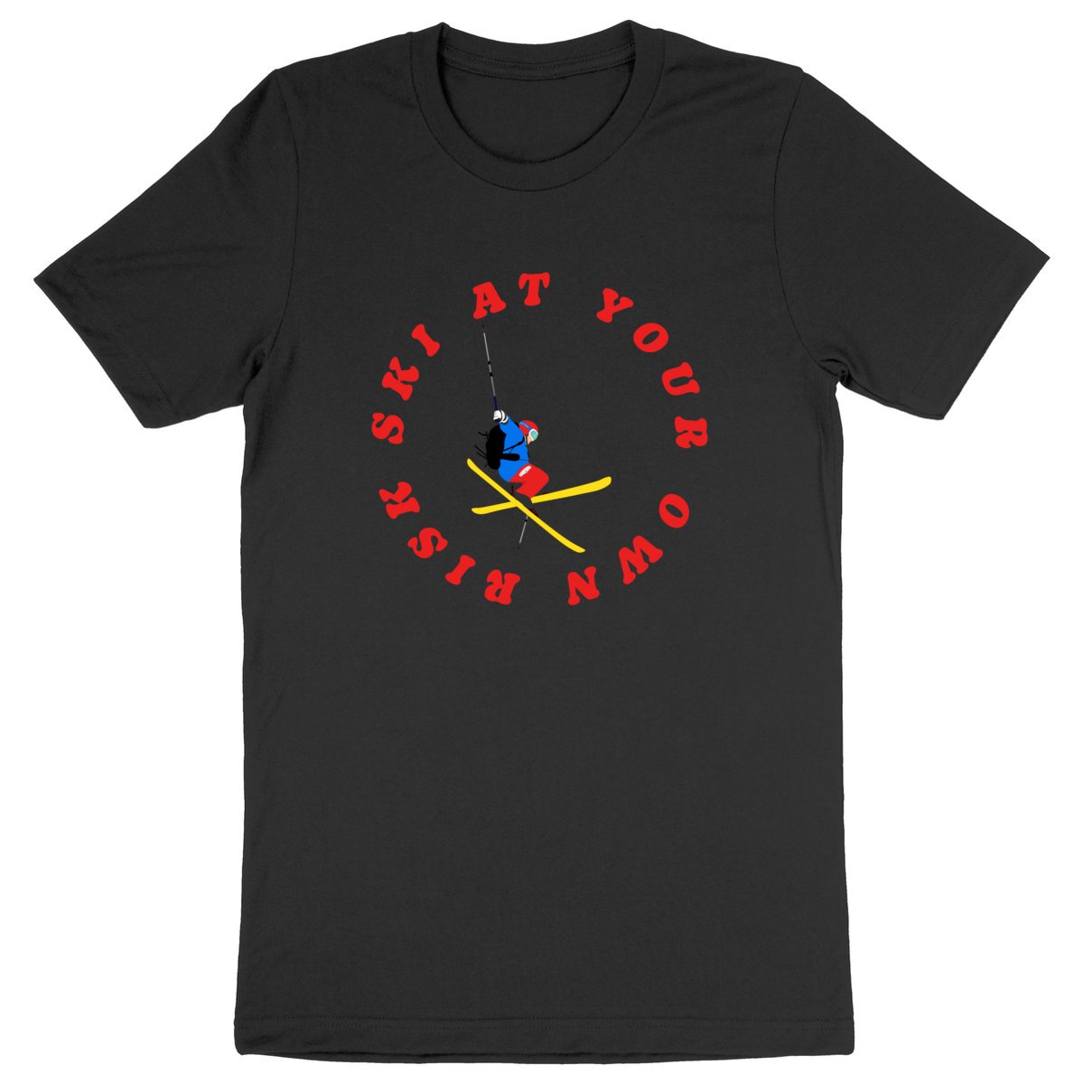 T-shirt Homme Léger - 100% coton Bio - Ski at your own risk