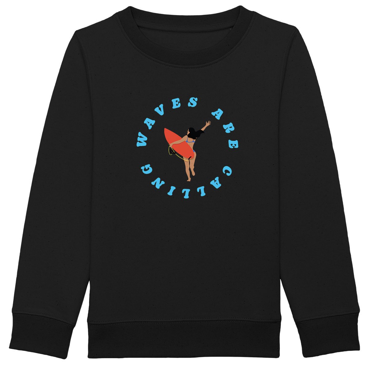 Sweatshirt Enfant - Fille - Épais - Coton BIO - Waves are calling