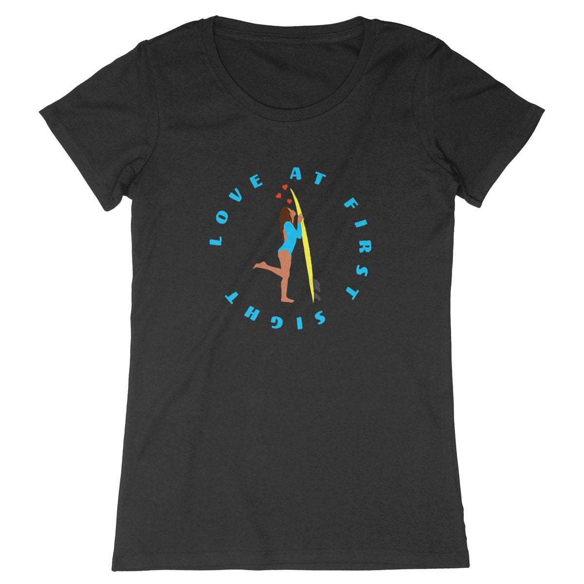 T-shirt Femme - Coupe cintrée - 100% Coton BIO - Love at first sight