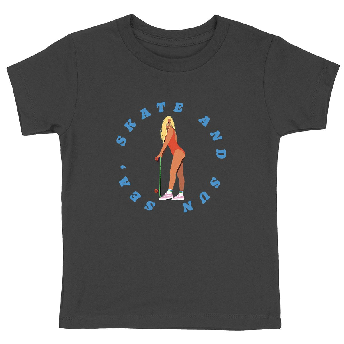 T-shirt Enfant - Fille - Coton BIO - Sea, Skate and Sun