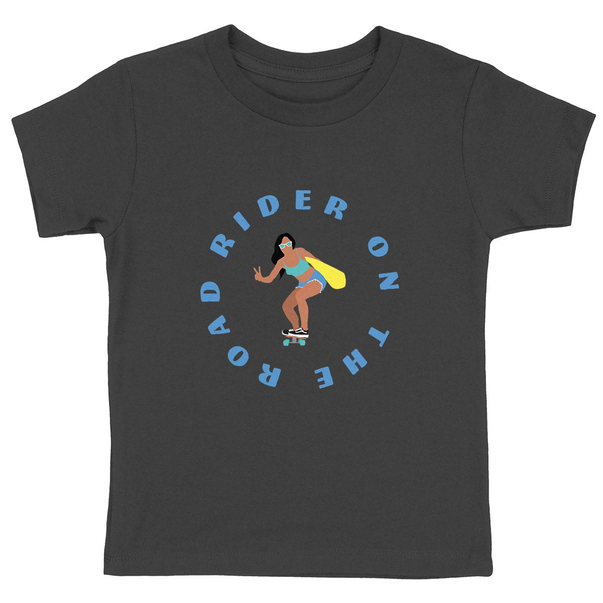 T-shirt Enfant - Fille - Coton bio - Rider on the road