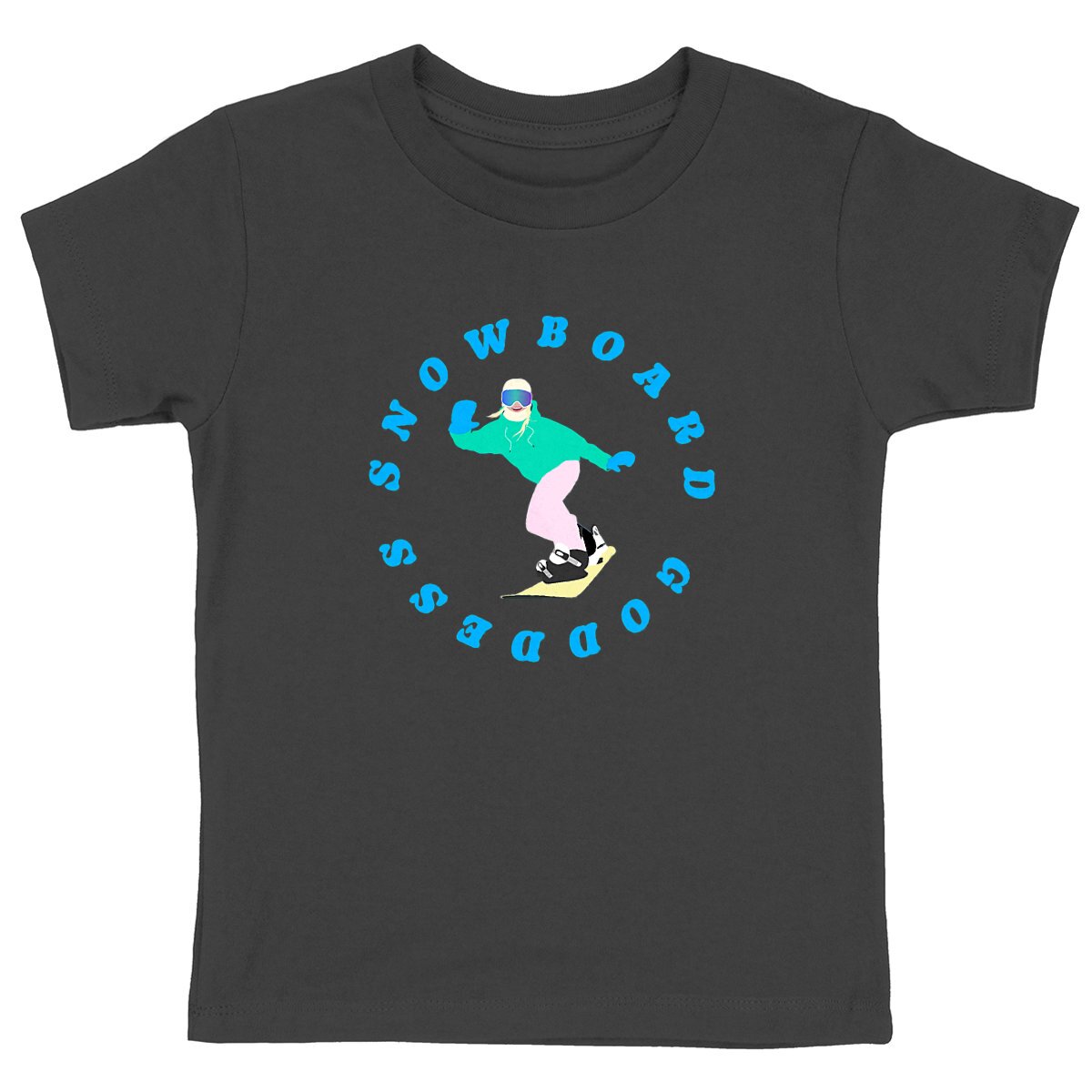 T-shirt Enfant - Fille - Coton BIO - Snowboard goddess