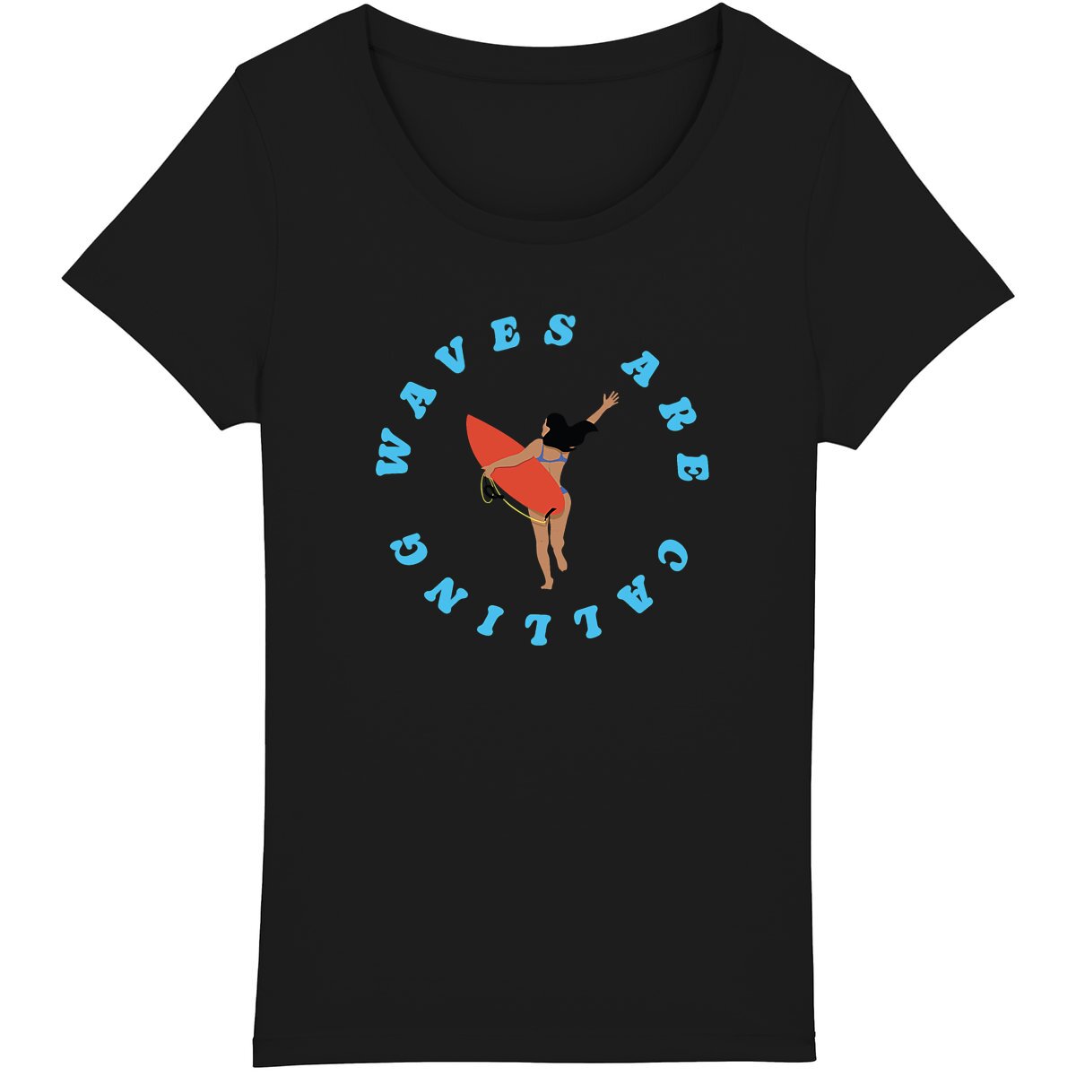 T-shirt Femme - Coupe ample - 100% Coton BIO - Waves are calling
