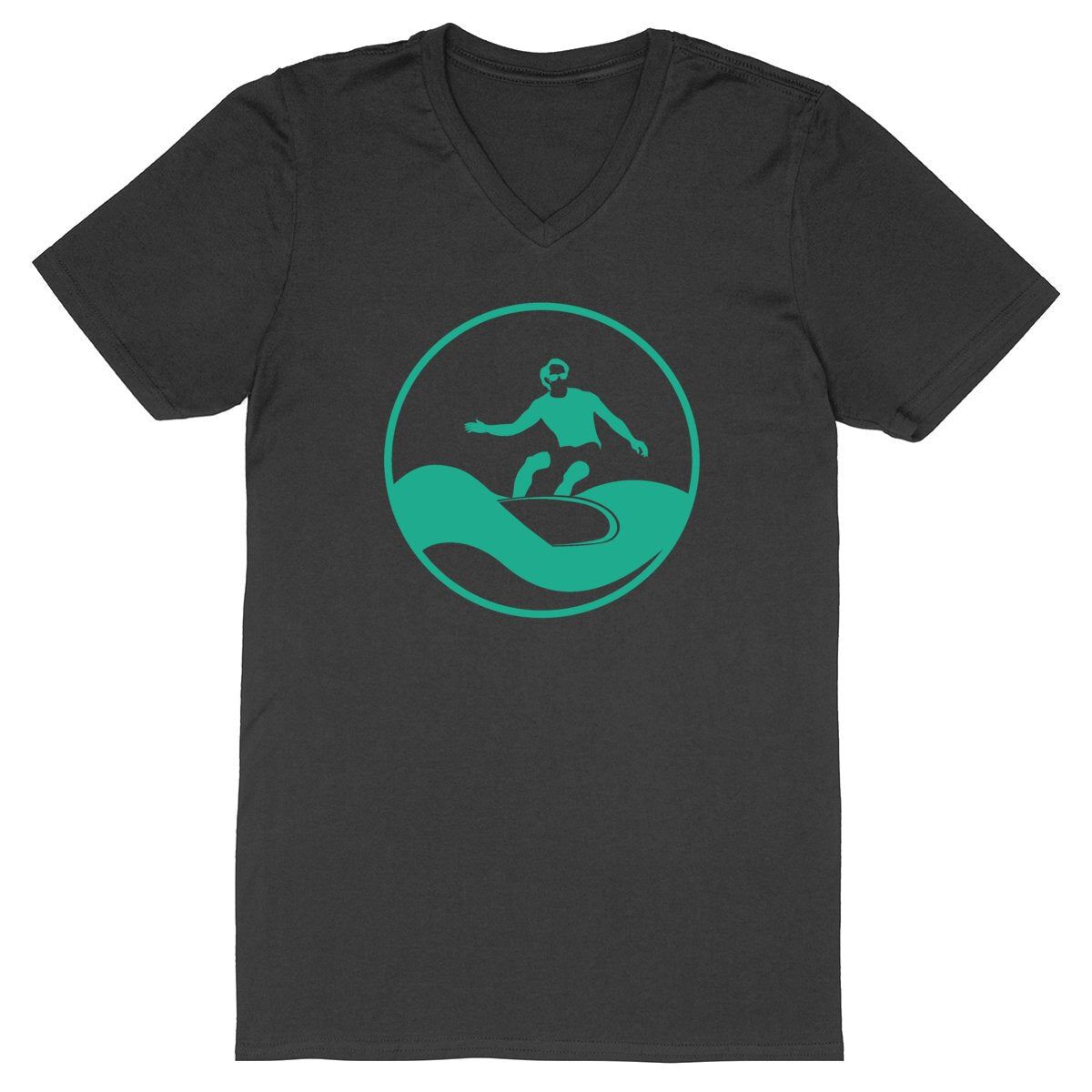 T-shirt Homme - Col V - 100% Coton BIO - Surf H