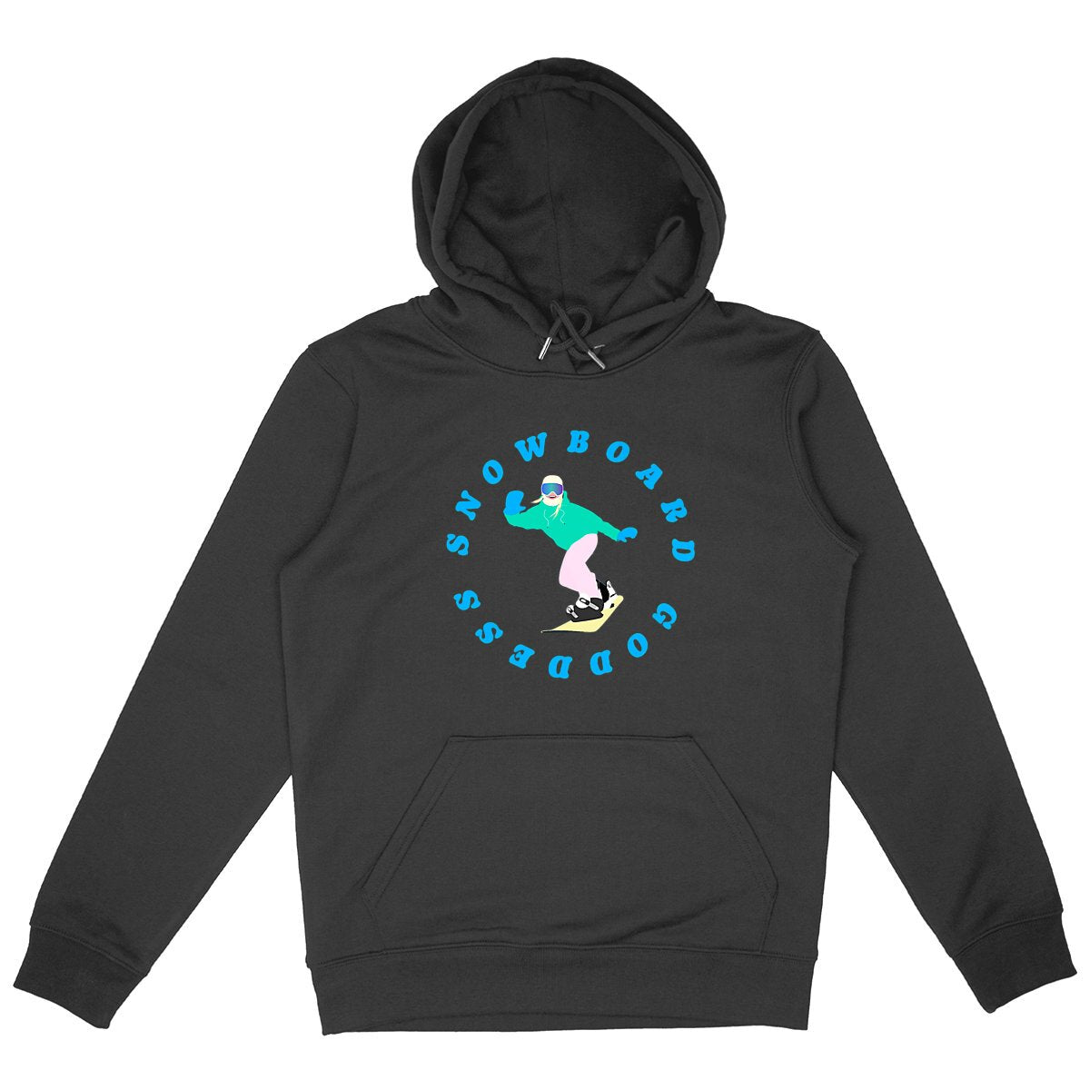 Sweatshirt à capuche Femme - Poche Kangourou - Coton BIO - Snowboard goddess