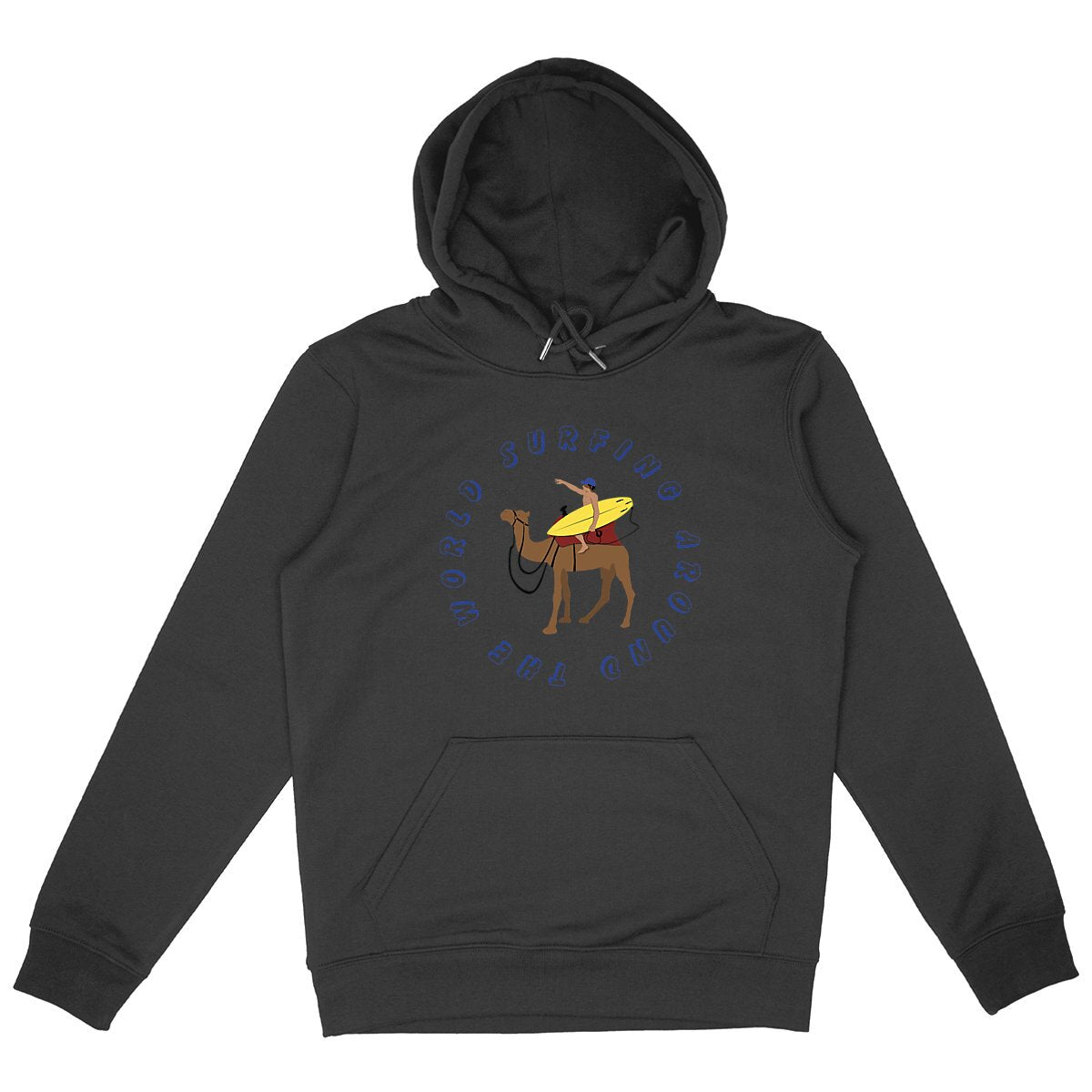 Sweatshirt à capuche Homme - Poche Kangourou - Coton BIO - Surfing around the world