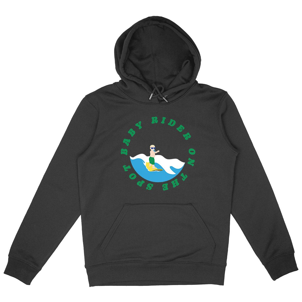 Sweatshirt à capuche Homme - Poche Kangourou - Coton BIO - Baby rider on the spot