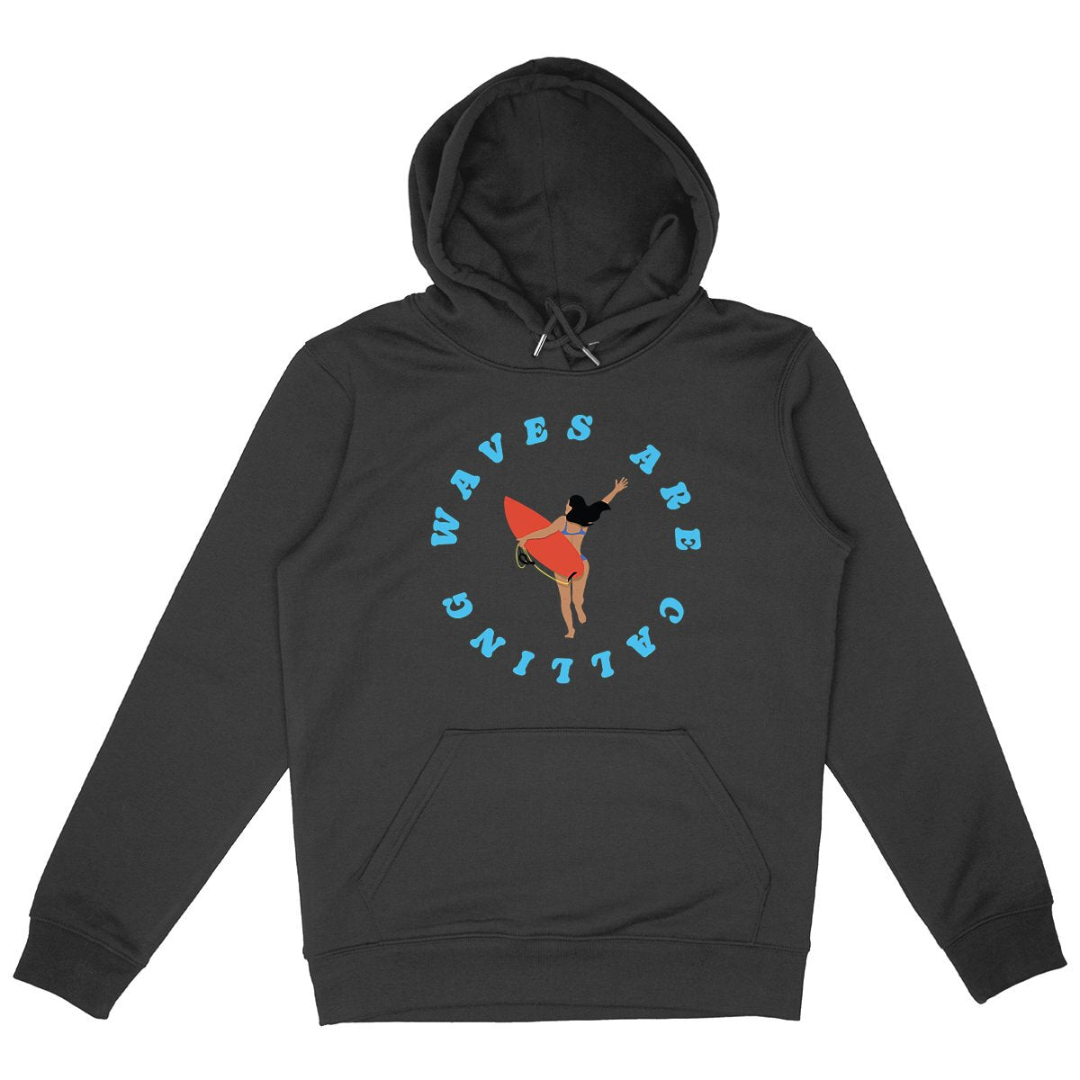 Sweatshirt à capuche Femme - Poche Kangourou - Coton BIO - Waves are calling