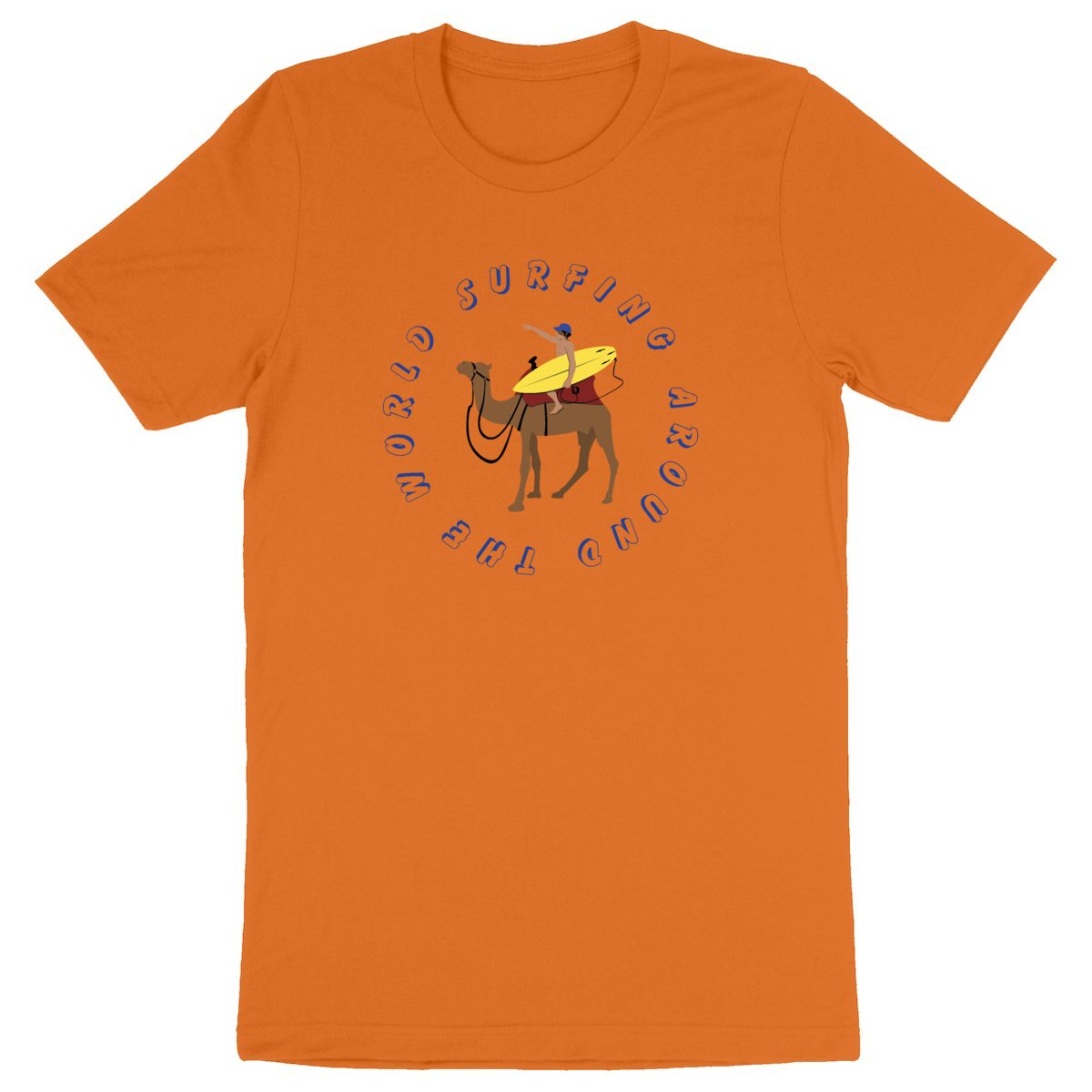 T-shirt Homme - Épais - 100% Coton BIO - Surfing around the world