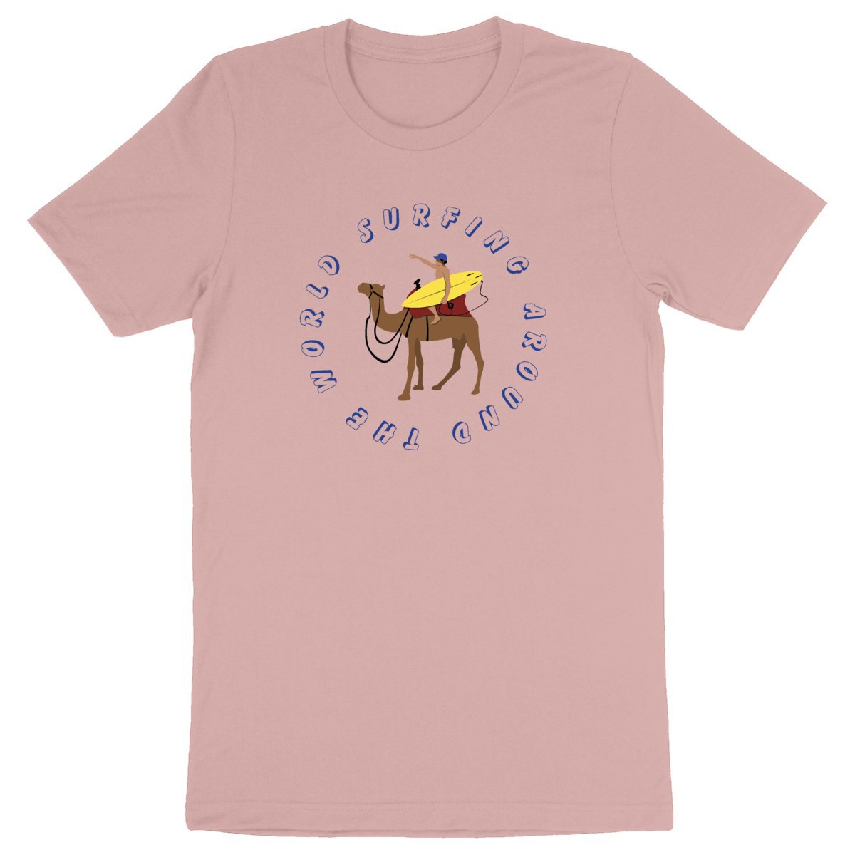 T-shirt Homme - Épais - 100% Coton BIO - Surfing around the world