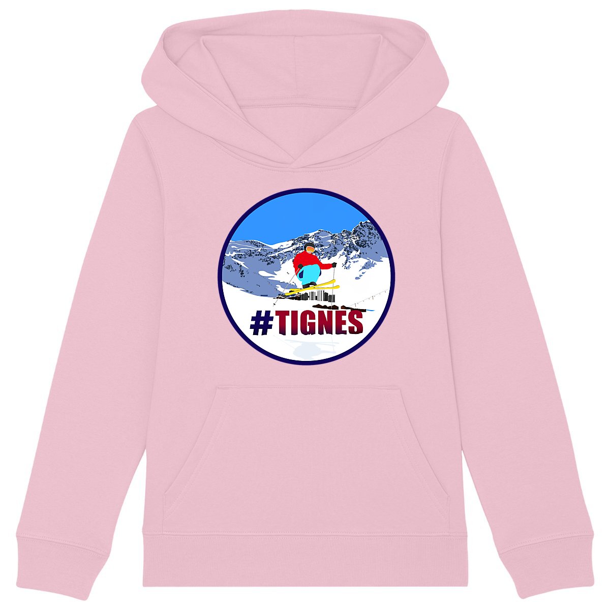 Sweatshirt à capuche Enfant - Garçon - Coton BIO - Tignes Ski H